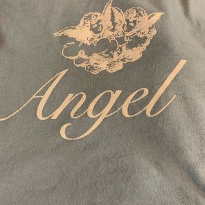 Secret society blue angle crop top medium